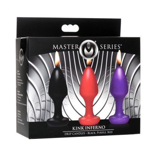 Velas Drip Master Series Kink Inferno Negro/Púrpura/Rojo