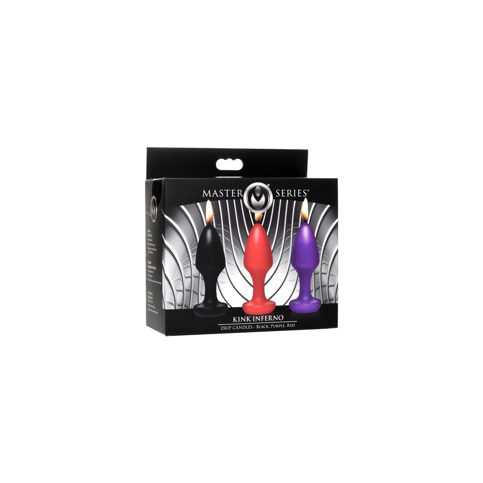 Velas Drip Master Series Kink Inferno Negro/Púrpura/Rojo