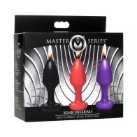 Master Series Kink Inferno Drip Candles Black/Purple/Red