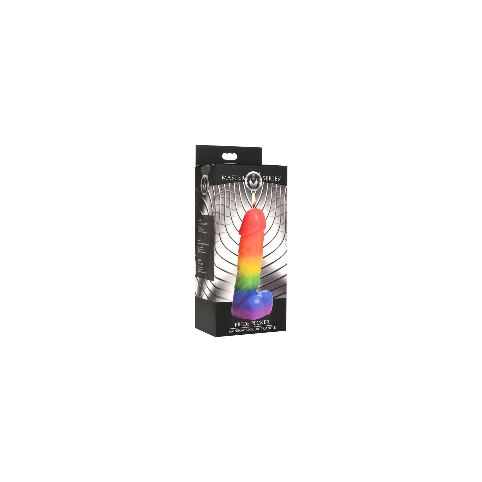 Master Series Pride Pecker Rainbow Drip Candle