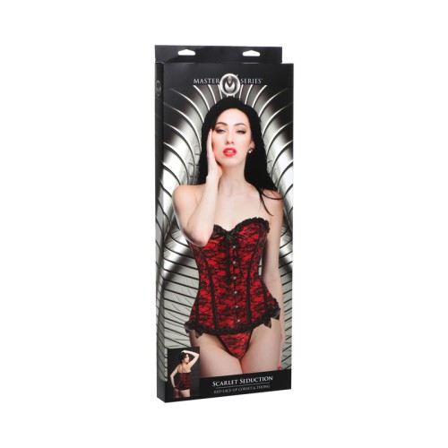 Corset y Tanga Scarlet Seduction Master Series