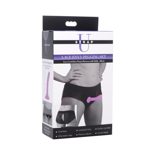 Strap U Lace Envy Pegging Set Black