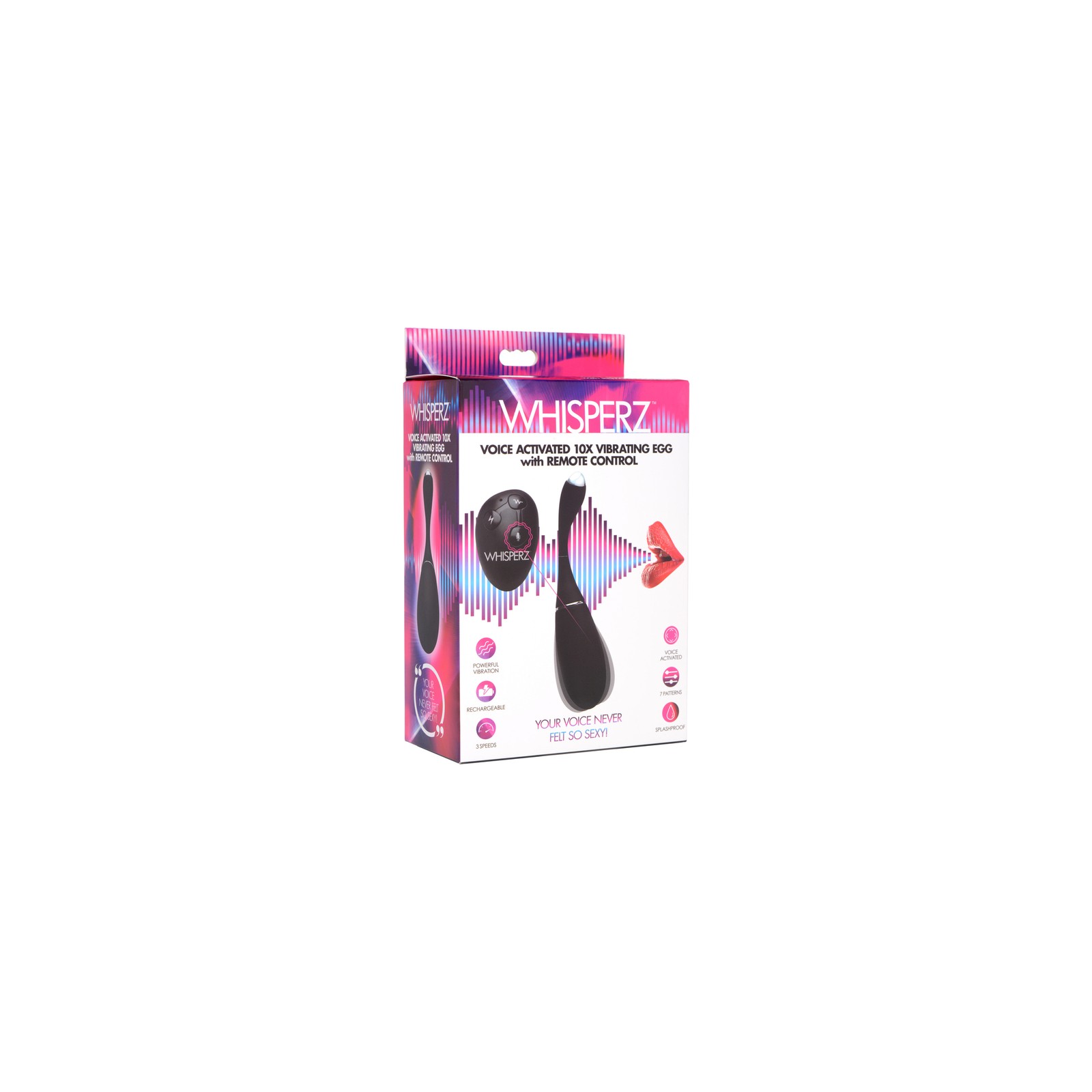 Huevo Vibrador Activado por Voz Whisperz 10X con Control Remoto