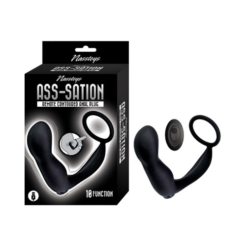 Ass-Sation Plug Anal Contorneado con Control Remoto