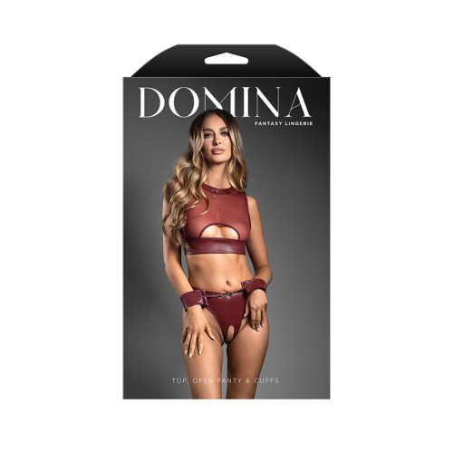 Fantasy Domina Cut-Out Top with Crotchless Panty