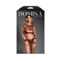 Fantasy Lingerie Domina Cut-Out Top & Crotchless Panty Set