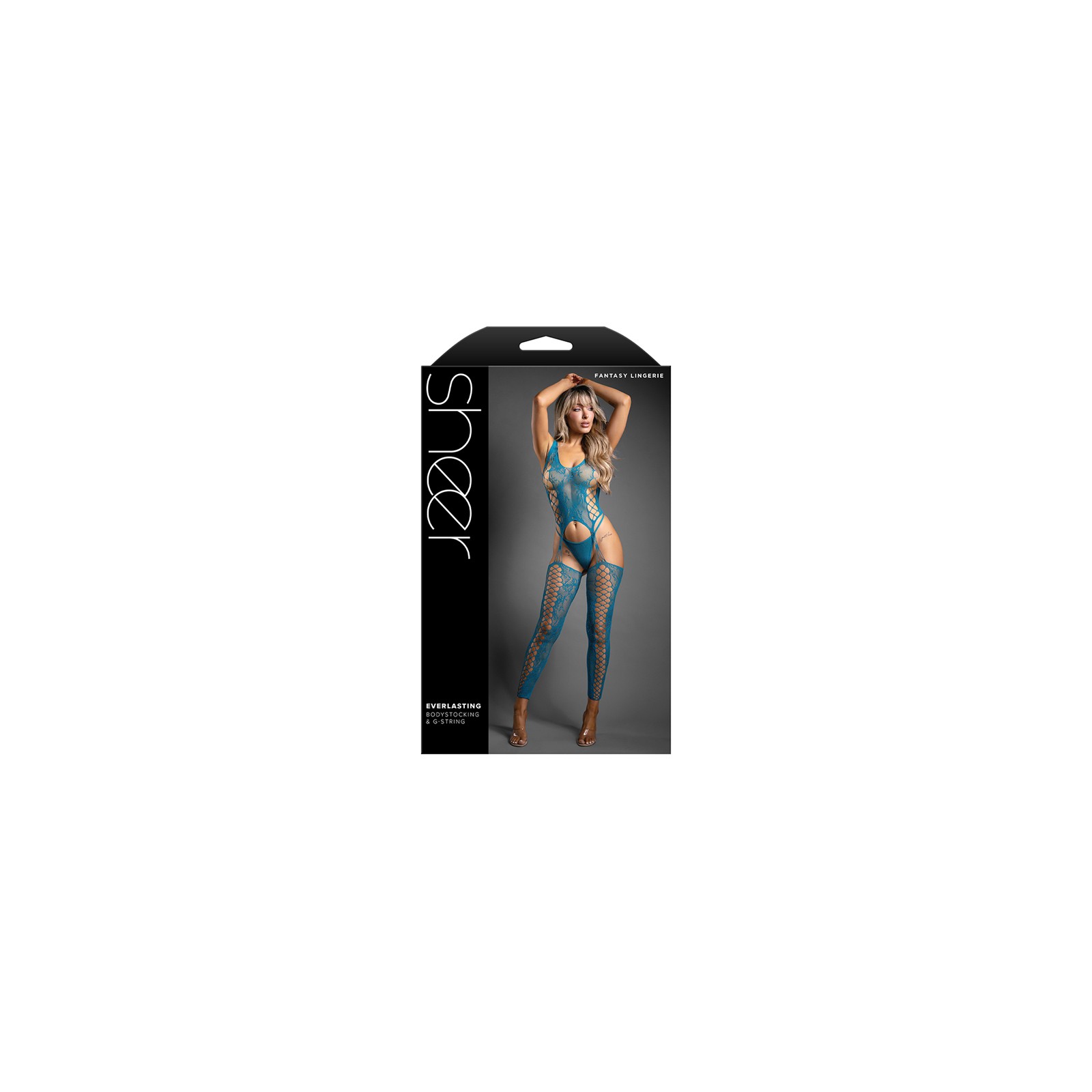 Fantasy Lingerie Sheer Floral Bodystocking & G-String