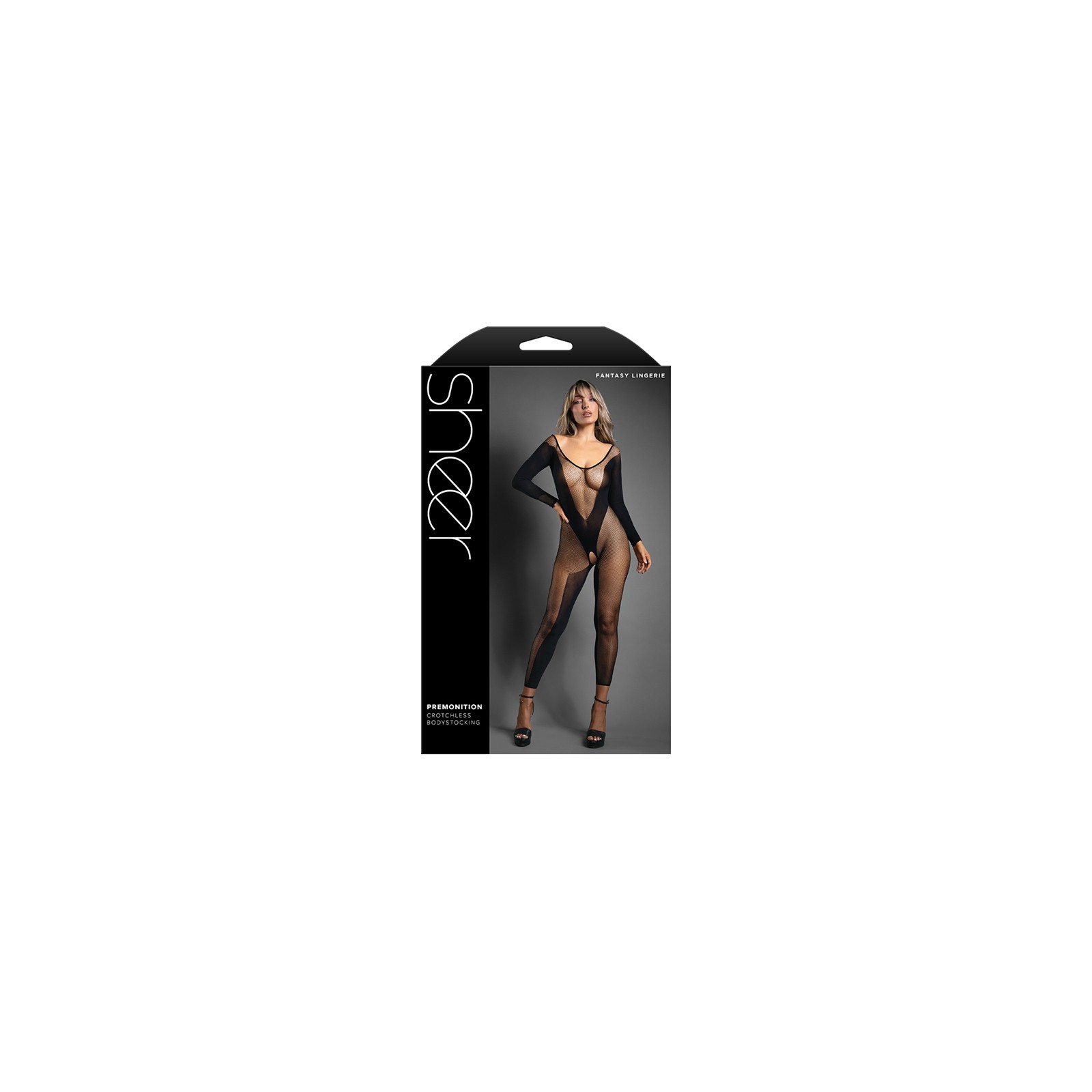 Fantasy Lingerie Crotchless Bodystocking Long Sleeve