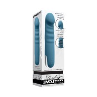 Evolved Reina de Todos los Oficios Vibrador - Silicone Teal con Thrusting y Rotación