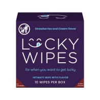 Toallitas Lucky Wipes - Sabor Fresa y Crema