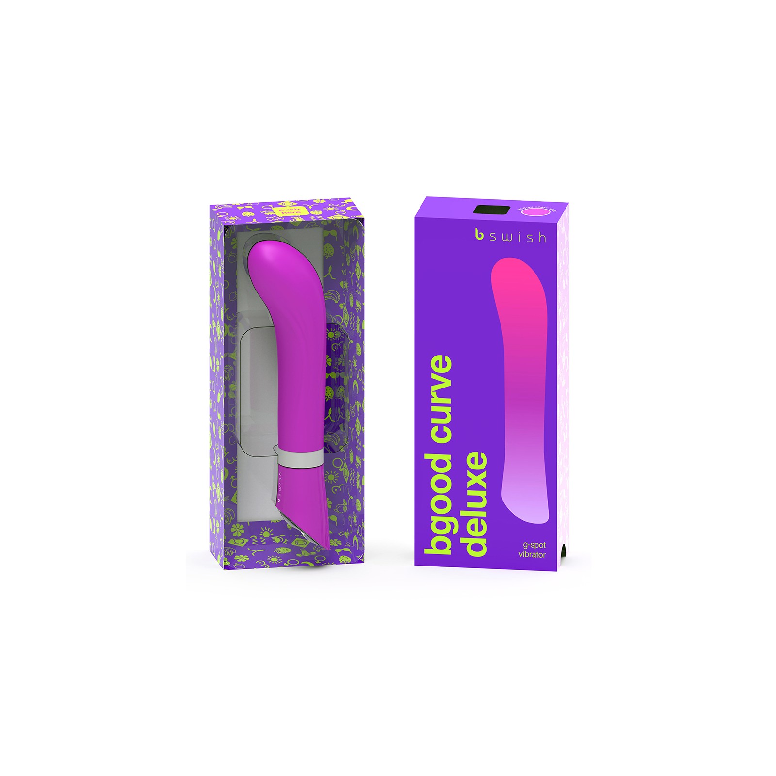 B Swish Bgood Deluxe Curve Vibrator 7 Inch Violet