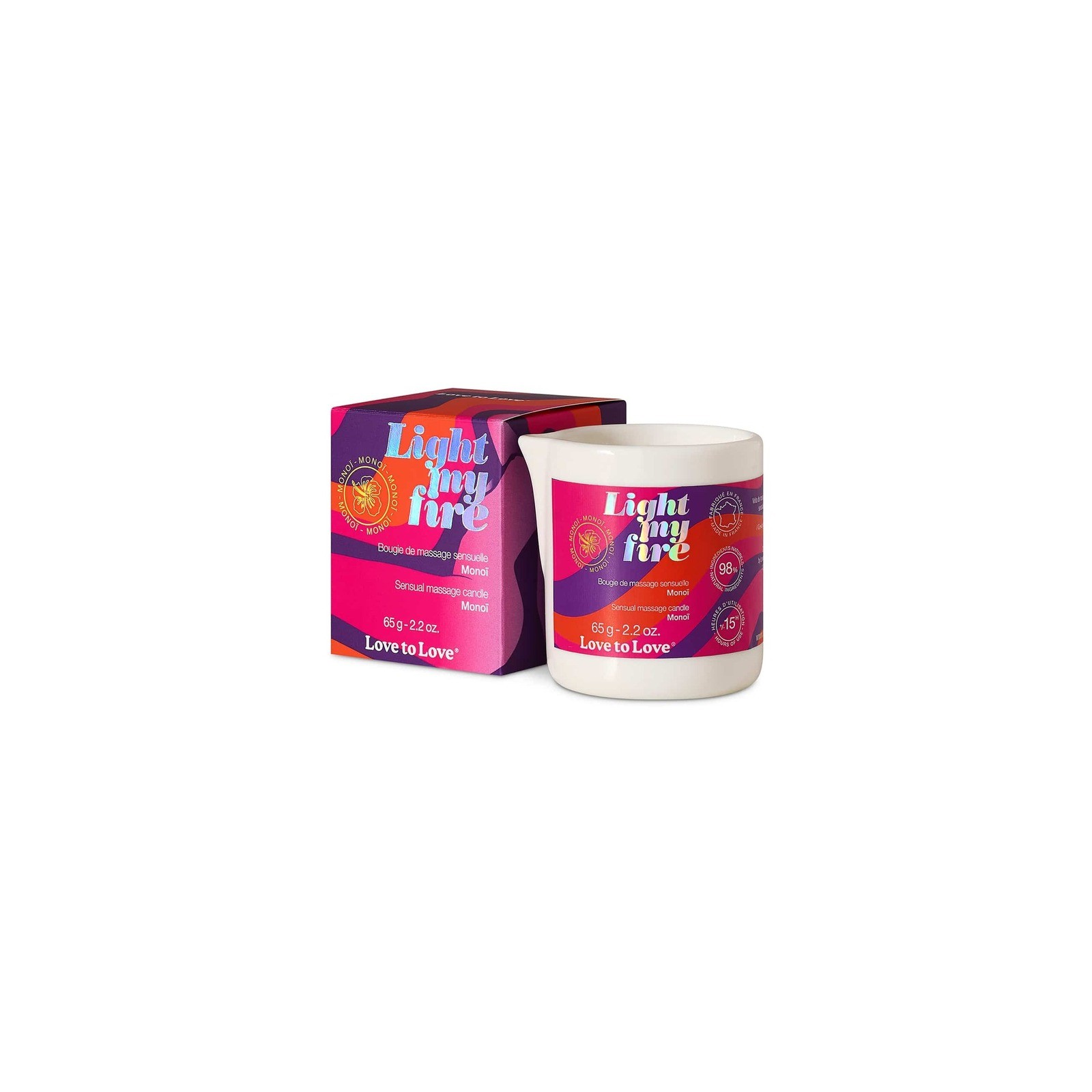 Love to Love Sensual Massage Candle - Monoi Scent