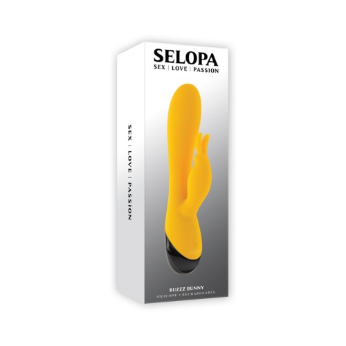 Selopa Buzzz Bunny Rechargeable Rabbit Vibrator Yellow