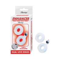 Enhancer Dual Love Rings Clear