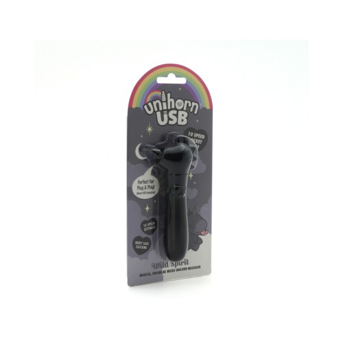 Unihorn USB Bullet Wild Spirit Black for Intense Stimulation