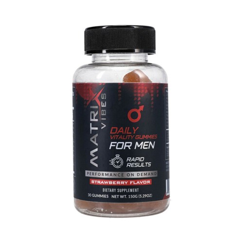 Matrix Daily Vitality Gummies for Men with Strawberry Flavor