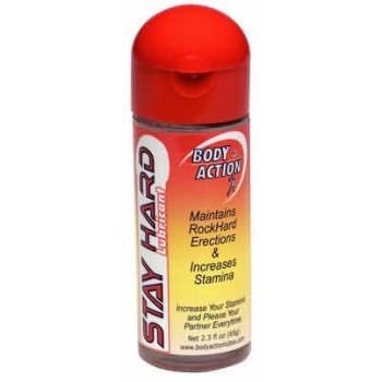 Body Action Stay Hard Lubricant 2.3oz for Enhanced Stamina