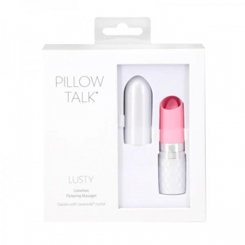 Pillow Talk Lusty Flickering Massager With Crystal Pink