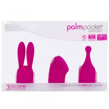 Palm Power Pocket Extended Silicone Massager Heads