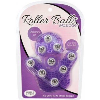 Roller Balls Massager - Purple Massage Glove