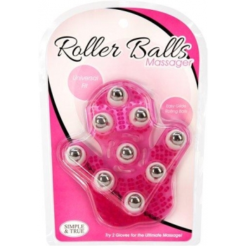 Roller Balls Massager Pink Massage Glove