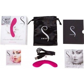 Mini Swan Wand 4.75 inches Pink Vibrator