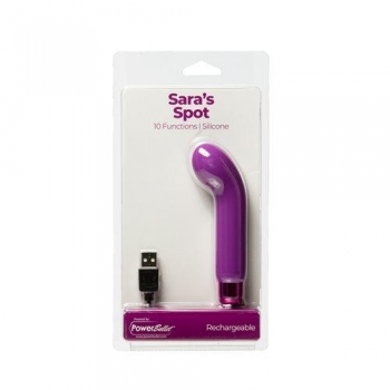 Powerbullet Sara's Spot 4in 10 Function Bullet Purple