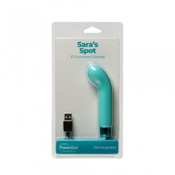 Powerbullet Sara's Spot 4in 10 Function Bullet Teal