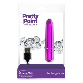 Power Bullet Pretty Point 4in 10 Function Bullet Purple