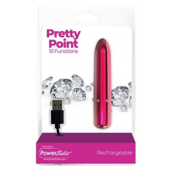 Power Bullet Pretty Point 4in 10 Function Bullet Pink