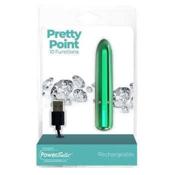 Power Bullet Pretty Point 4in 10 Function Bullet Teal