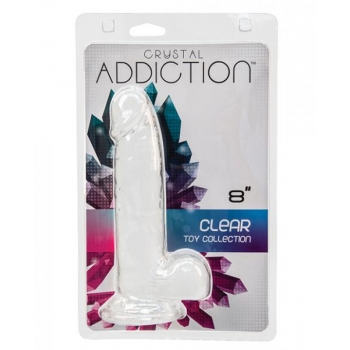 Crystal Addiction Dong 8 inches Clear