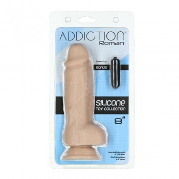 Addiction 100% Roman 8in Silicone Collection in Beige