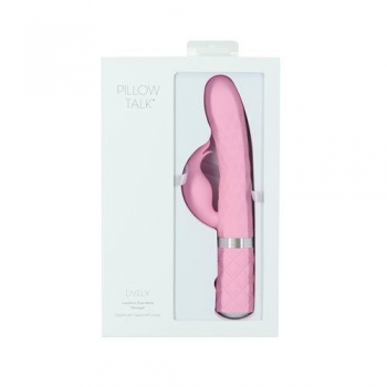 Pillow Talk Lively Dual Motor Massager in Pink