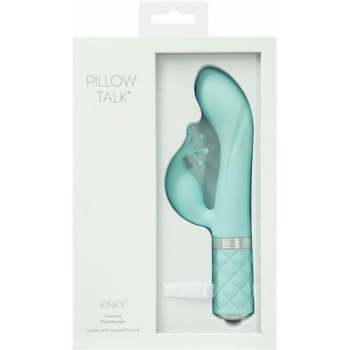 Pillow Talk Kinky Clitoral W/ Swarovski Crystal Teal