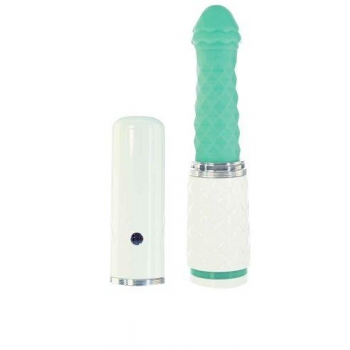 Luxurious Pillow Talk Feisty Thrusting & Vibrating Massager - Teal Green