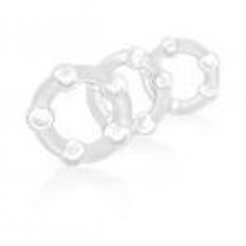 Beaded C Rings 3 Piece Clear