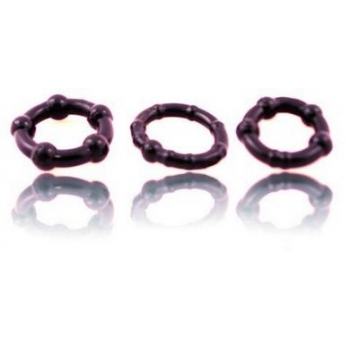 Beaded Cockrings Pack of 3 - Black