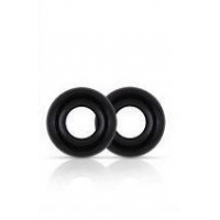 Oversized Donut Rings Cock Ring Set - Black