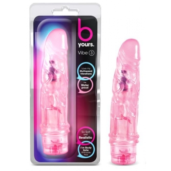 Realistic 3-Inch Vibrating Dildo - Pink