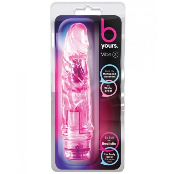 Realistic 3-Inch Vibrating Dildo - Pink