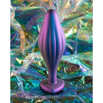 Anal Adventures Matrix Wavy Bling Plug - Sapphire