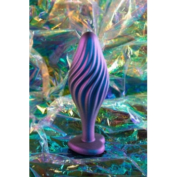 Anal Adventures Matrix Swirl Bling Plug Sapphire