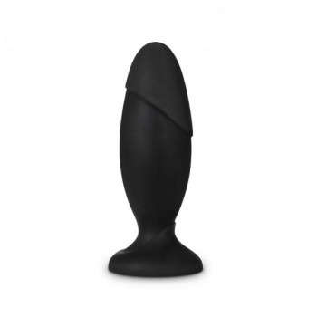 Anal Adventures Platinum Silicone Rocket Plug - Black