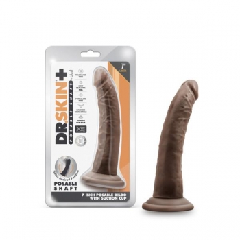 Dr. Skin Plus 7in Poseable Dildo Chocolate