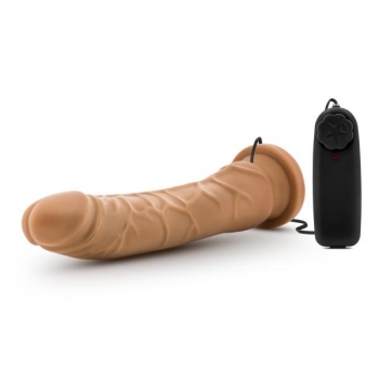 Dr. Skin 8.5 inches Vibrating Realistic Cock - Mocha