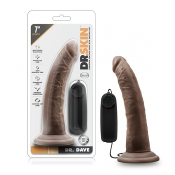 Dr Dave 7 Inches Vibrating Cock Suction Cup Brown