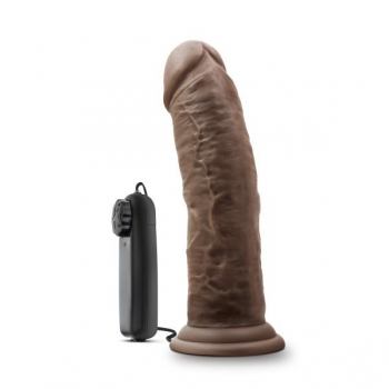 Dr Joe 8 inches Vibrating Cock Suction Cup Brown