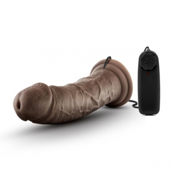 Dr Joe 8 inches Vibrating Cock Suction Cup Brown