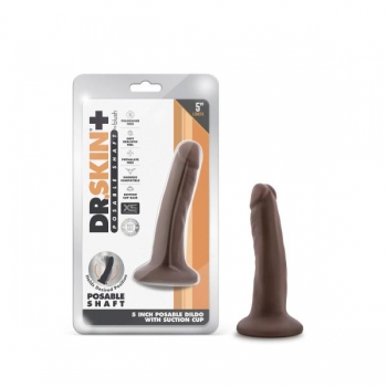 Dr. Skin Plus 5in Poseable Dildo Chocolate